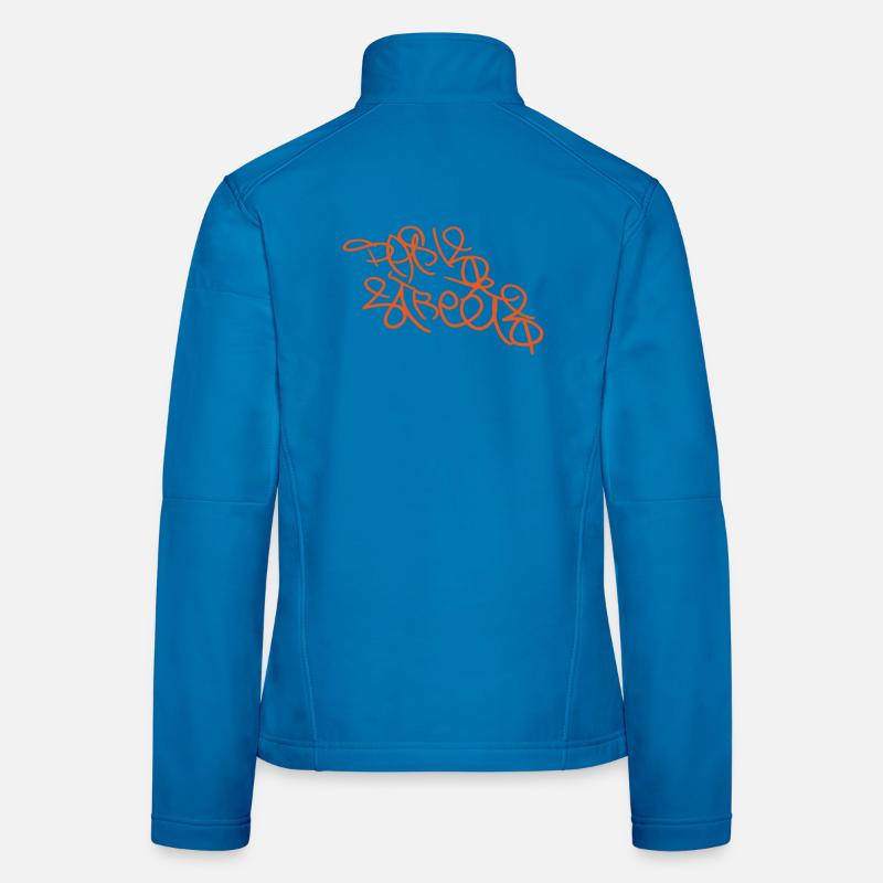 Oranges Pariser Graffiti Frauen Softshelljacke
