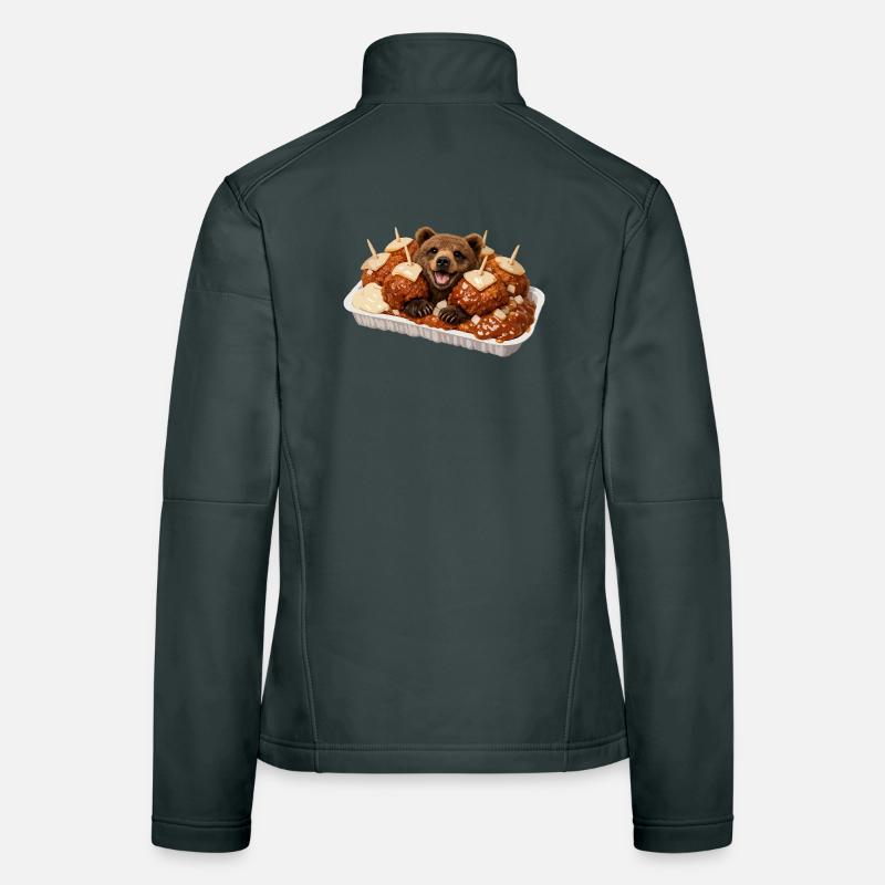 Morsure d’ours avec ours Veste en tissu softshell Femme