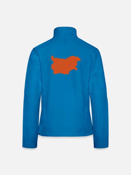 Karte von Bulgarien - Frauen Softshelljacke - Lichtblau - Hinten