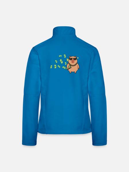 Geld - Frauen Softshelljacke - Lichtblau - Hinten