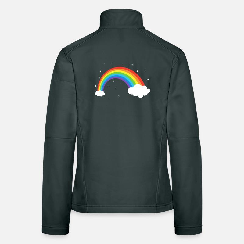 Kosmischer Regenbogenbogen Frauen Softshelljacke