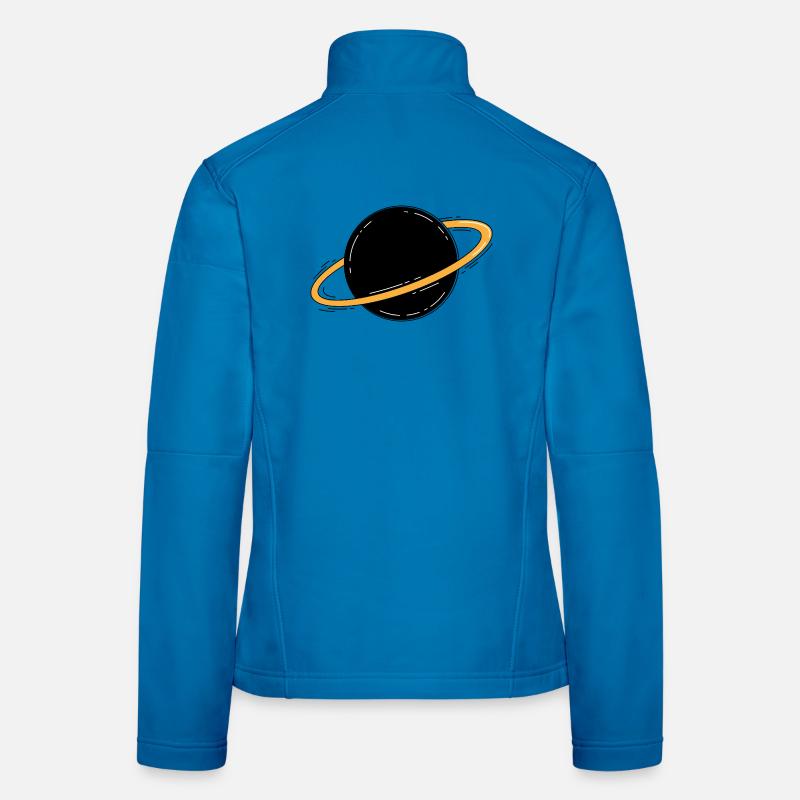 Saturne Planet Space Minimalist Veste en tissu softshell Femme
