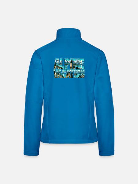 Alpenurlaub Bergsee & Berge - Frauen Softshelljacke - Lichtblau