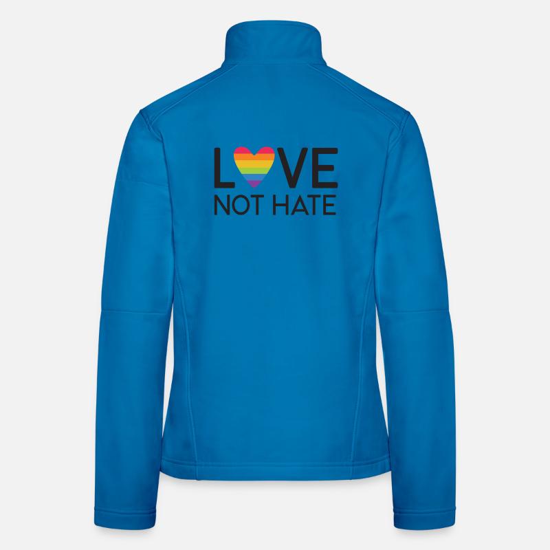 LGBT Pride Month - Love No Hate Women's Softshell Jacket