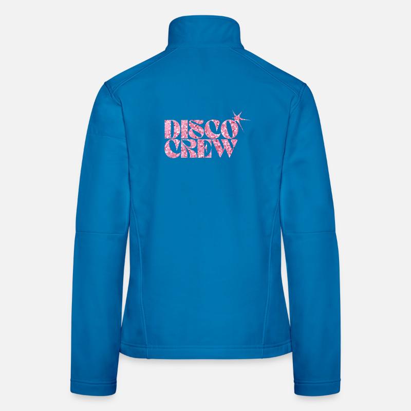 Disco Crew Pink Glitter Logo Women's Softshell Jacket
