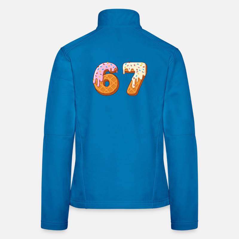 67 - Sixty Seven Number 67 Waffle Ic-e Cream Six  Women's Softshell Jacket