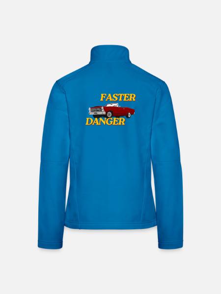 Faster Danger – Retro Muscle Car Vintage Cabrio. - Frauen Softshelljacke - Lichtblau