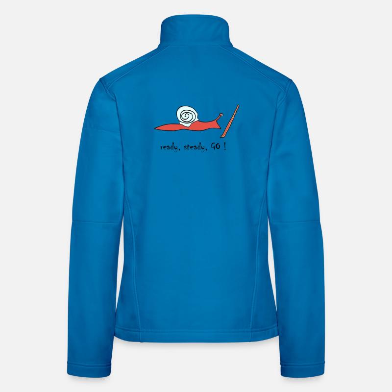 running snail -- ready, steady, GO ! Frauen Softshelljacke