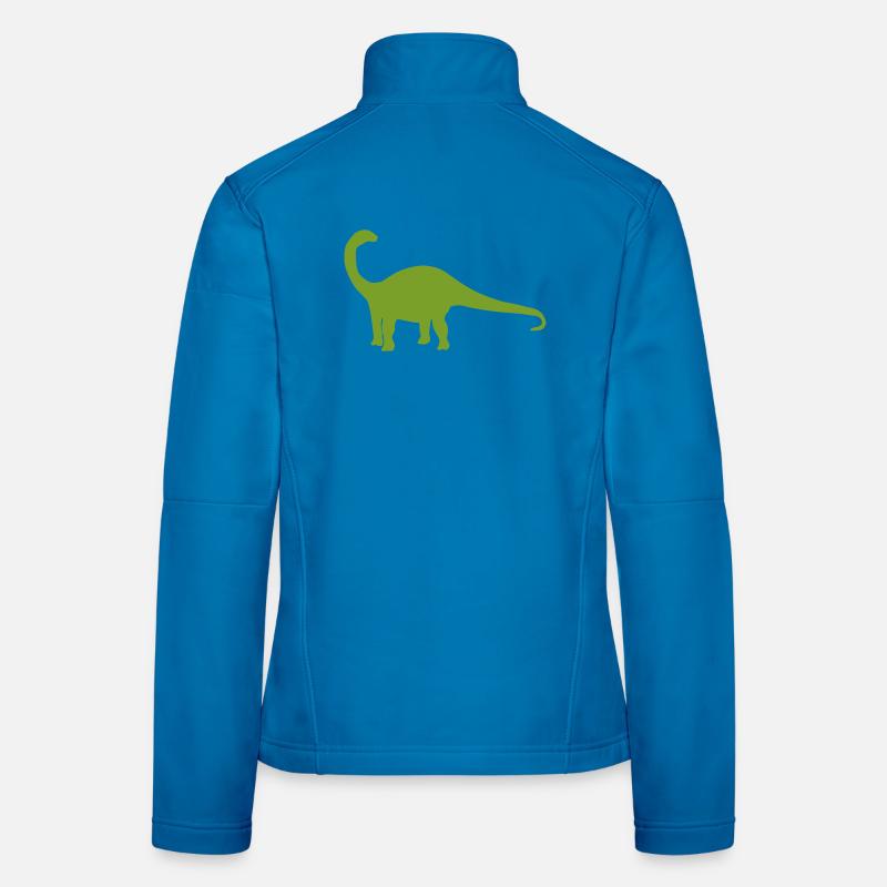 Saurier Silhouette Grün Frauen Softshelljacke