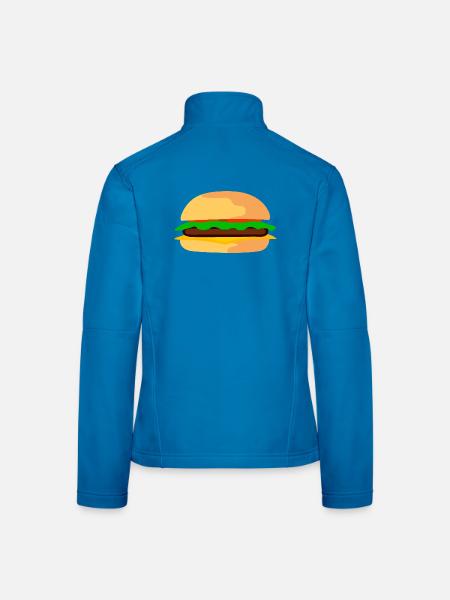 Hamburger Pop-Art Illustration - Frauen Softshelljacke - Lichtblau