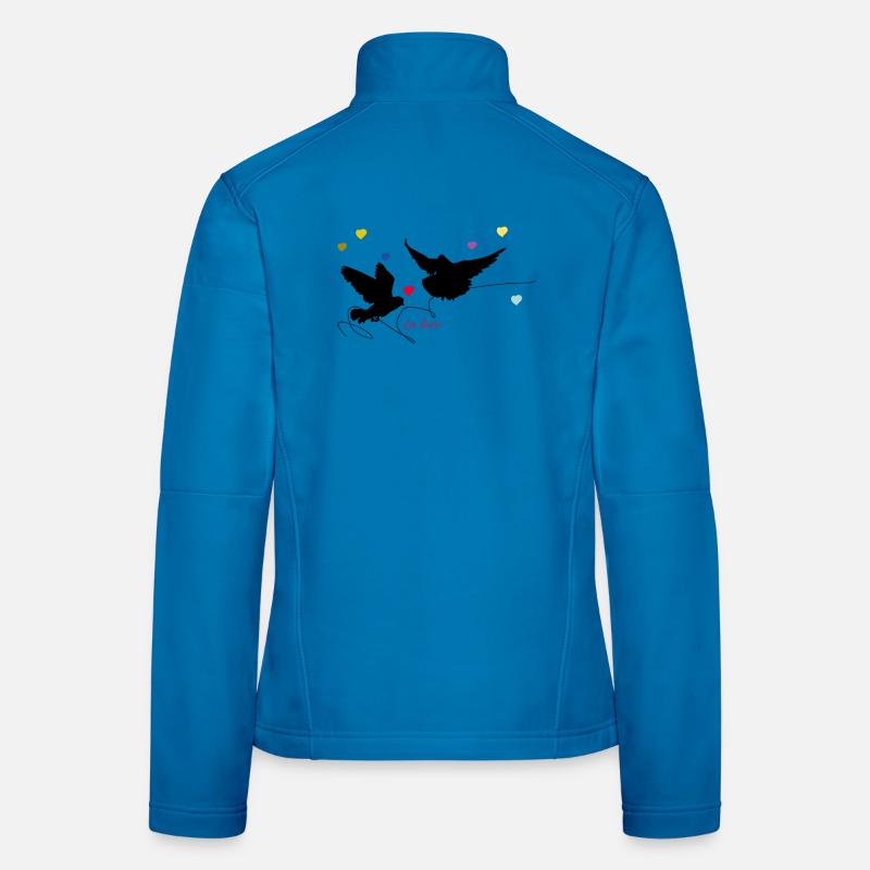 Turteltauben - Frauen Softshelljacke - Lichtblau