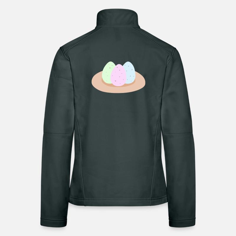 Pastel Easter Egg Nest Women's Softshell Jacket