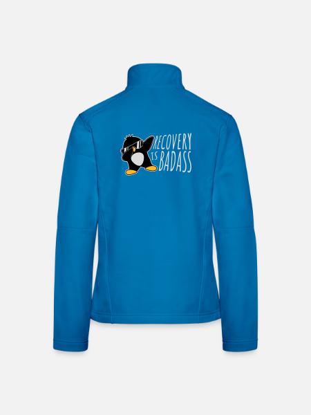 Recovery Is Badass Pinguin Dabbing Dab Dance Pose - Frauen Softshelljacke - Lichtblau - Hinten