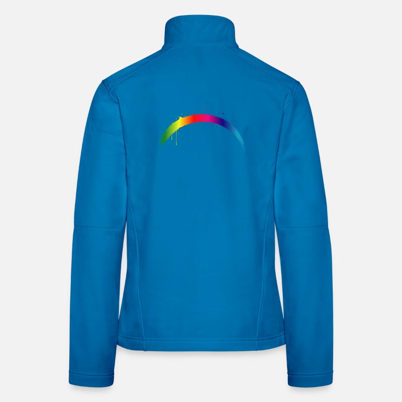 Regenbogen Bogen Farbverlauf Splash Kunst Frauen Softshelljacke