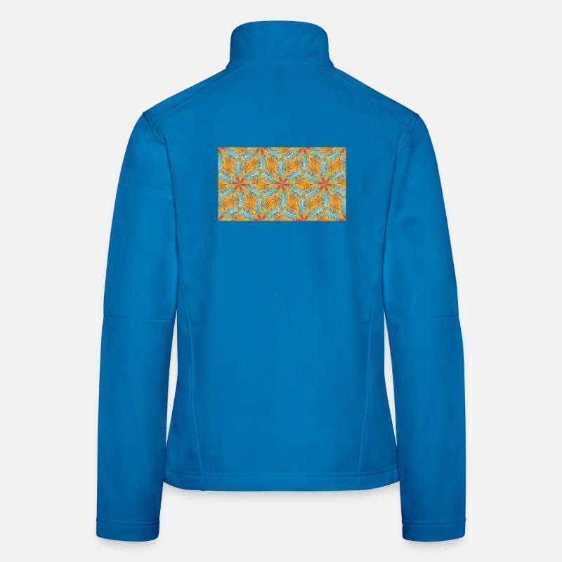 Marée d’automne kaléidoscope Veste en tissu softshell Femme