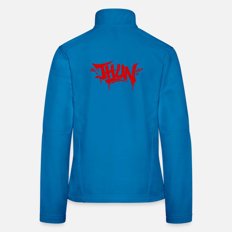 Thun Graffiti Tag rouge Veste en tissu softshell Femme