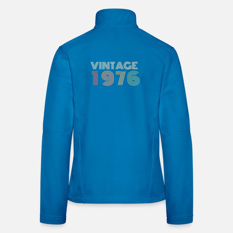 Néon Rétro 80 Ans Octogénaire Anniversaire 1946 Veste en tissu softshell Femme