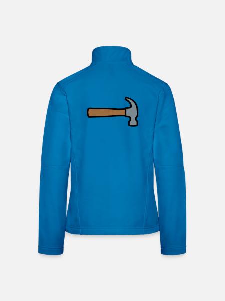 Carpenter's Hammer Tool Icon - Women's Softshell Jacket - light blue - Back