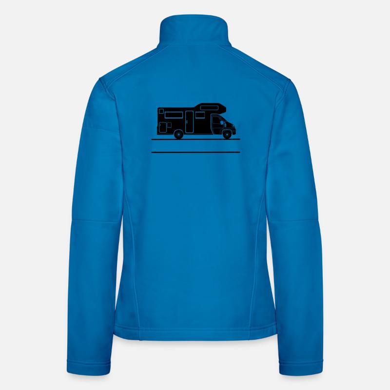 Camper silhouette with namespace Women's Softshell Jacket