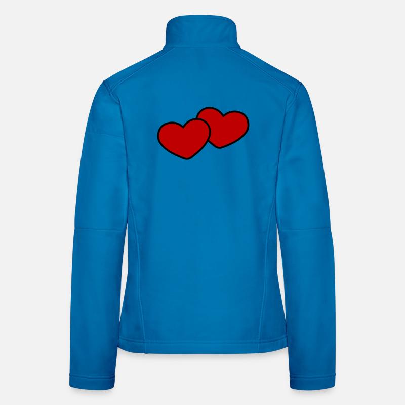 Herzen Paar Ehe - Frauen Softshelljacke - Lichtblau