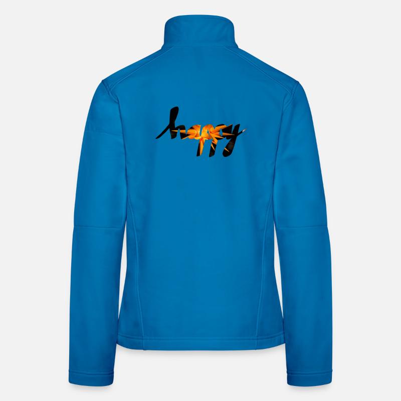 glücklich - Frauen Softshelljacke - Lichtblau