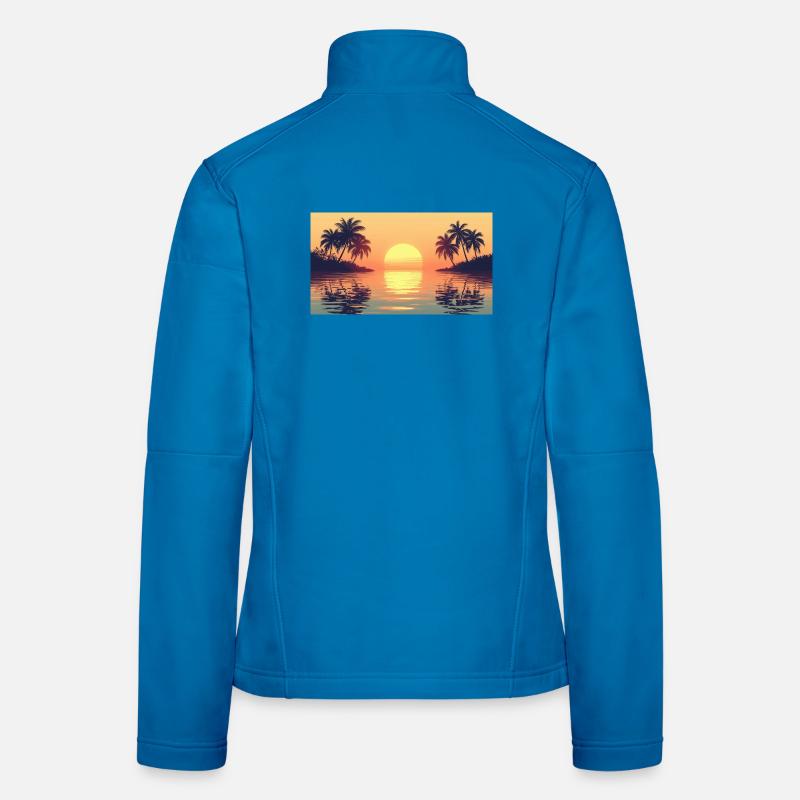 Sunset on tropical island Women's Softshell Jacket