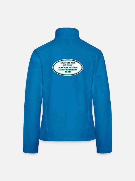 Es ist mir egal, was die Leute von mir denken - Frauen Softshelljacke - Lichtblau - Hinten