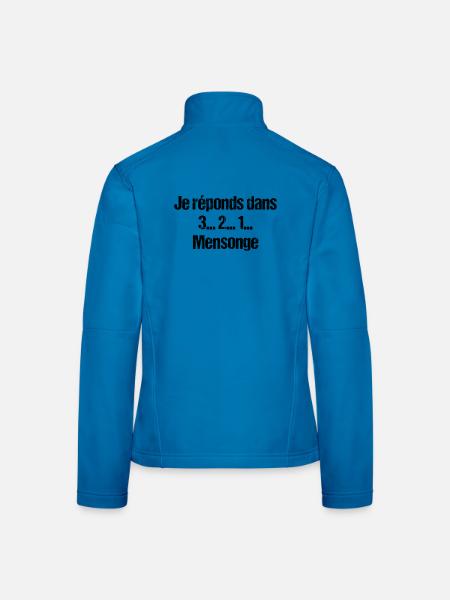 123 mensonges  - Veste en tissu softshell Femme - bleu clair - Dos