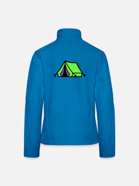 Festival Tent Camping Icon - Women's Softshell Jacket - light blue - Back