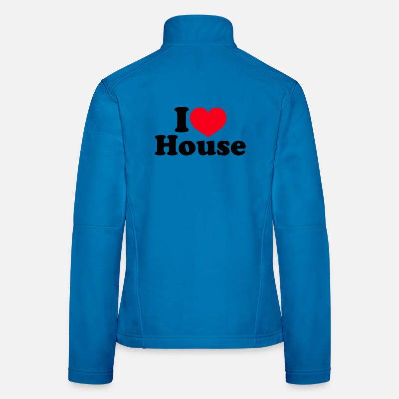 I Love House - Frauen Softshelljacke - Lichtblau