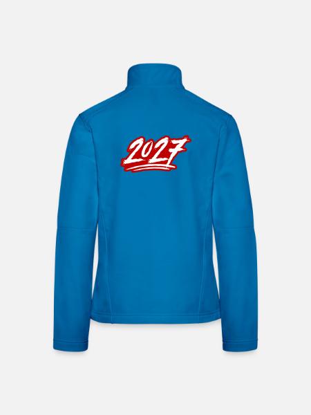 2027 Jahreszahl - Frauen Softshelljacke - Lichtblau - Hinten