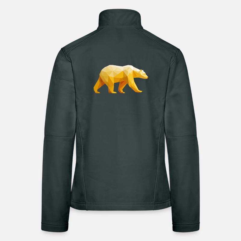 Polar Bear Polygon Polar Bear Winter Women's Softshell Jacket