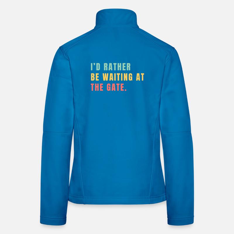 Ich warte lieber am Tor Frauen Softshelljacke