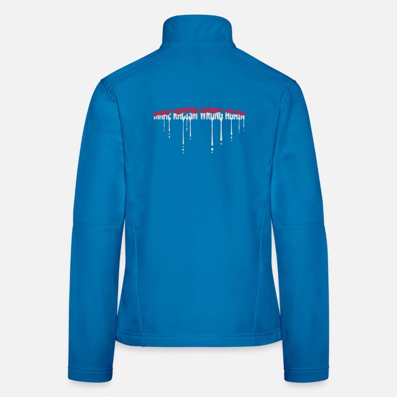 make racism wrong again - Frauen Softshelljacke - Lichtblau