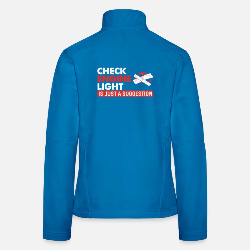 Check Engine Light Suggestion Racing Car Women's Softshell Jacket