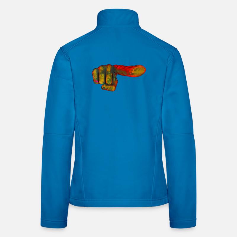Farbexplosion Zeigefinger Frauen Softshelljacke
