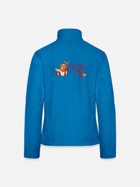 Christmas Time - Frauen Softshelljacke - Lichtblau - Hinten