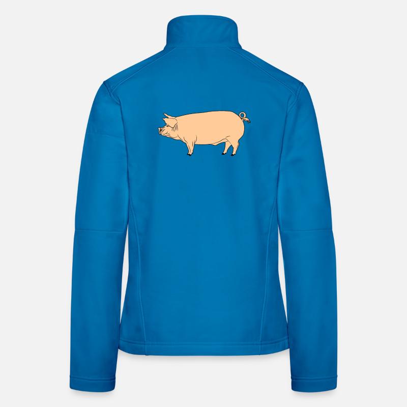 Rosa Schwein Frauen Softshelljacke