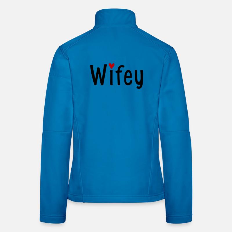 Ehefrau - Frauen Softshelljacke - Lichtblau