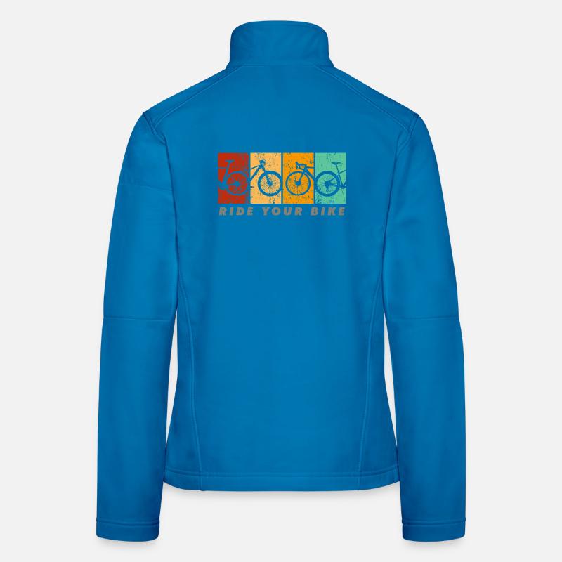 Ride Your Bike – Classic Retro Design - Women's Softshell Jacket - light blue