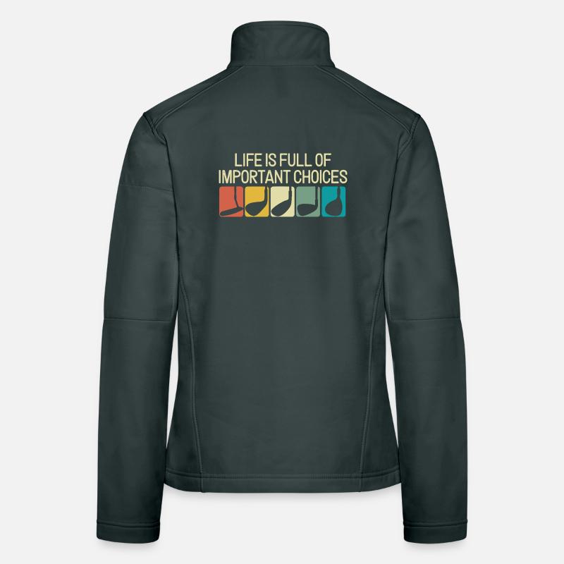 Important Choices Retro Typography Graphic Women's Softshell Jacket