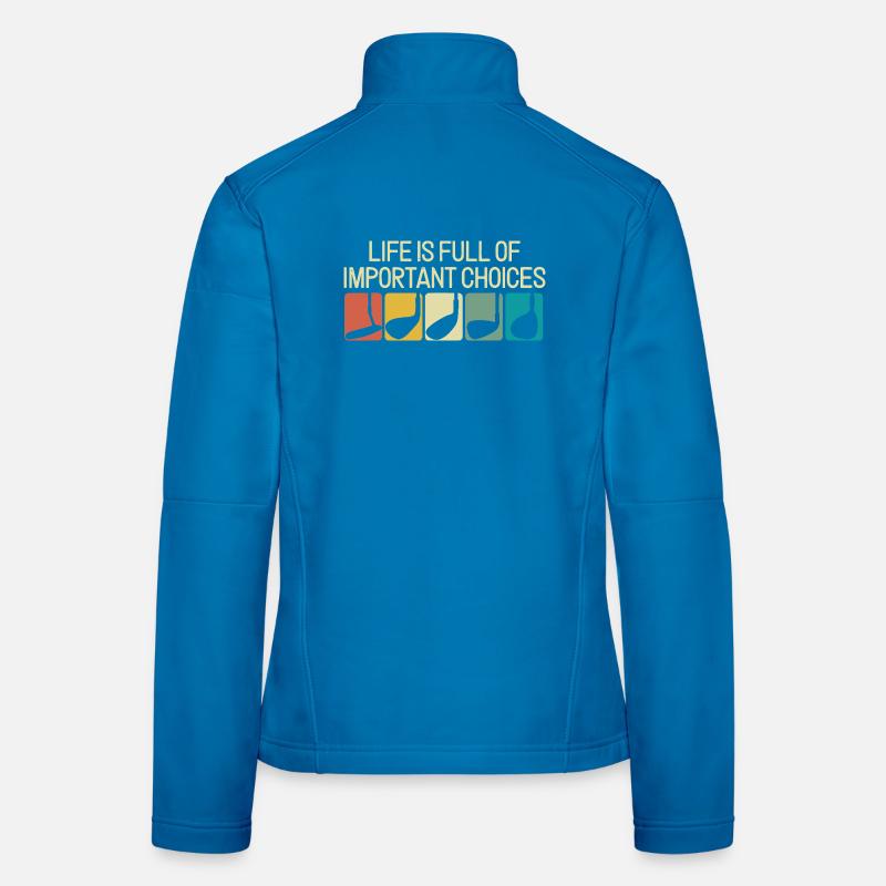 Important Choices Retro Typography Graphic Women's Softshell Jacket