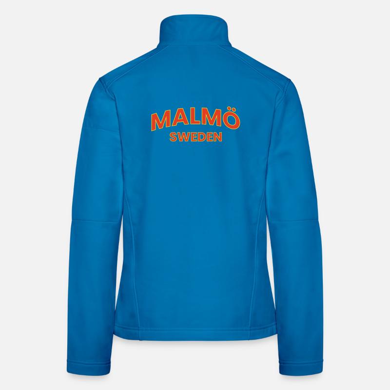 Logo en gras de Malmö Suède Veste en tissu softshell Femme