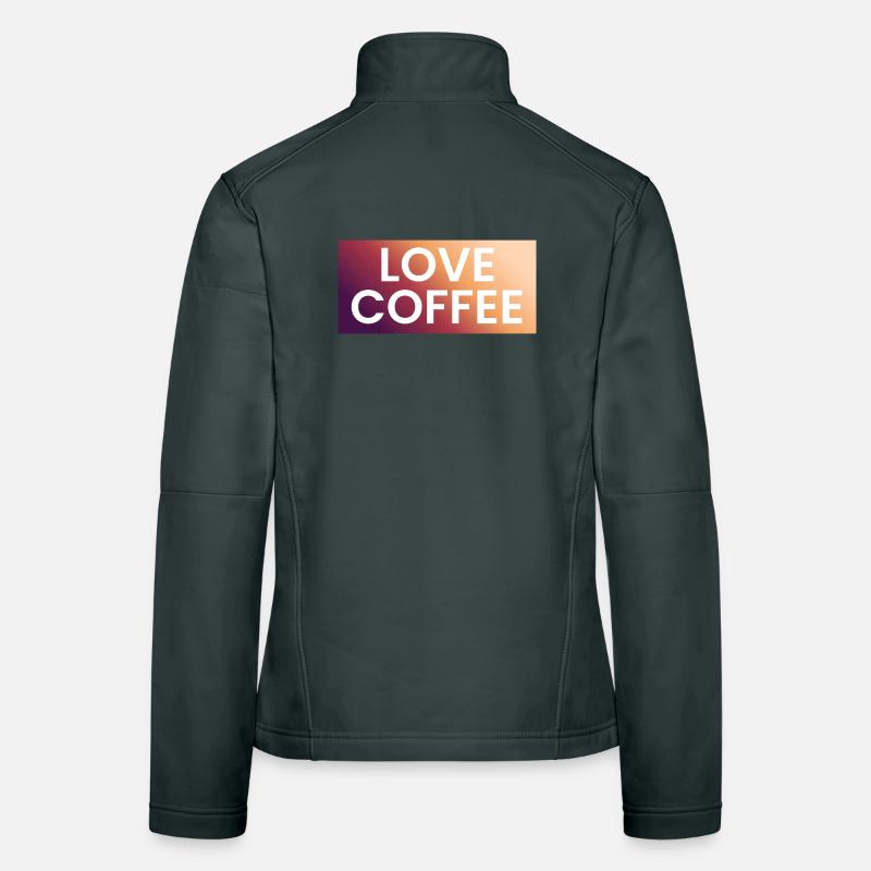 Coffee Love in Gradient Women's Softshell Jacket