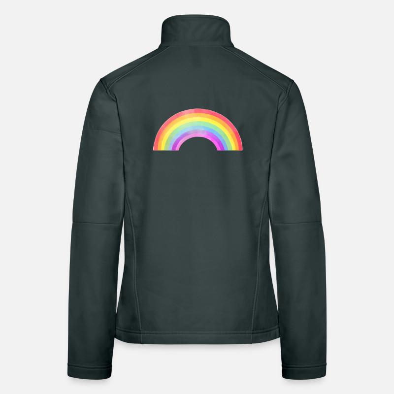 Regenbogenbogen  Frauen Softshelljacke