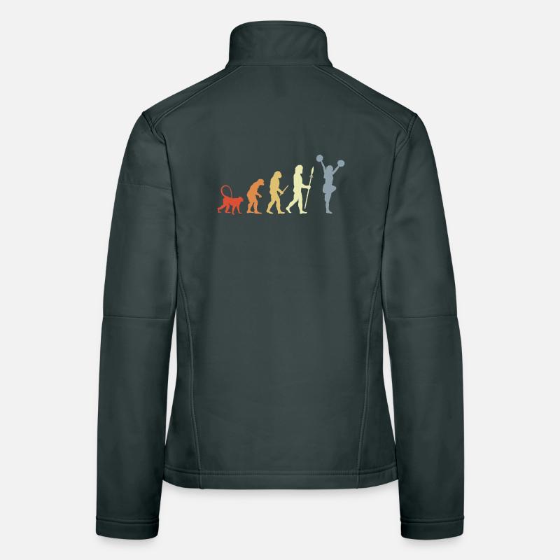 Vintage Cheerleader Evolution Frauen Softshelljacke