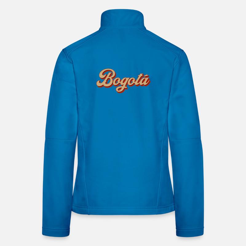 Bogotá Retro Script Schriftzug Frauen Softshelljacke