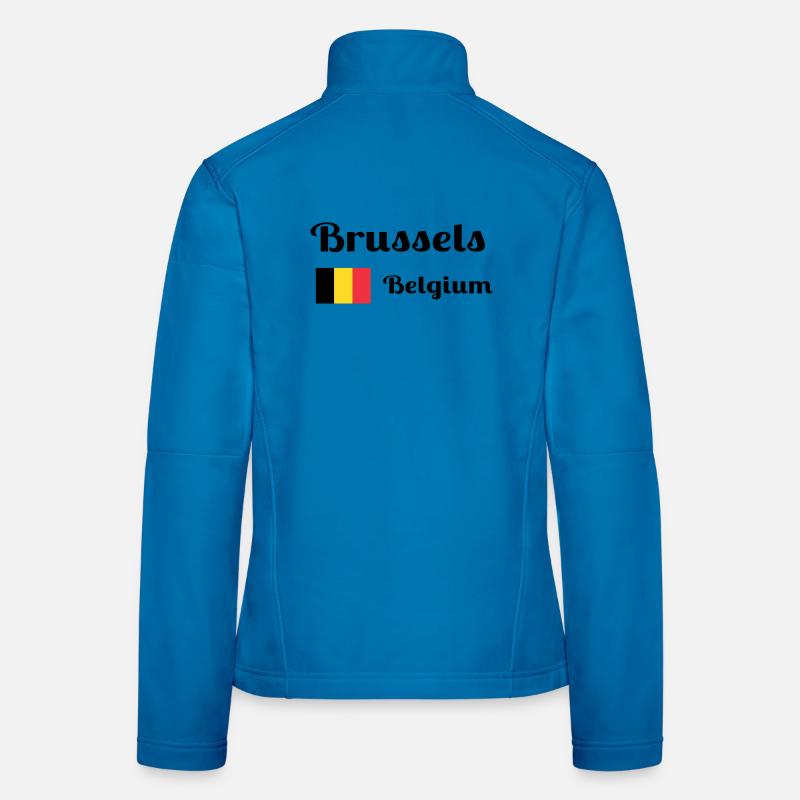 Brüssel Belgien - Stilvolle Drucke - Frauen Softshelljacke - Lichtblau