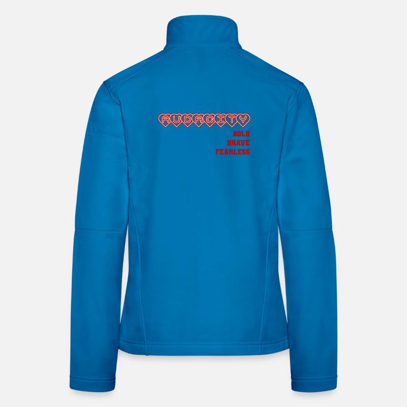 Mutige Ehrliche Herzensbindung Design, Statement  - Frauen Softshelljacke - Lichtblau