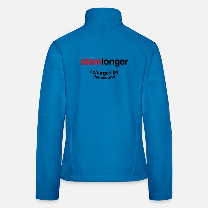 Fixez-vous plus longtemps. Je charge à la seconde ! - Veste en tissu softshell Femme - bleu clair